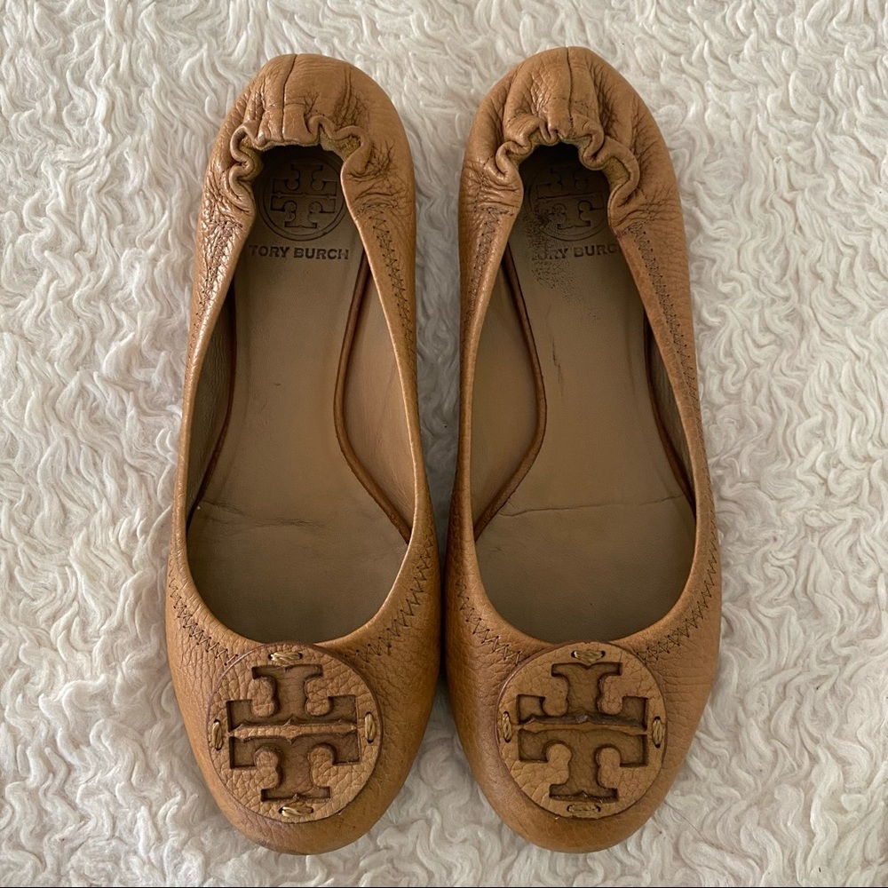 Tory Burch Leather Ballet Flats Size 7M Vintage
